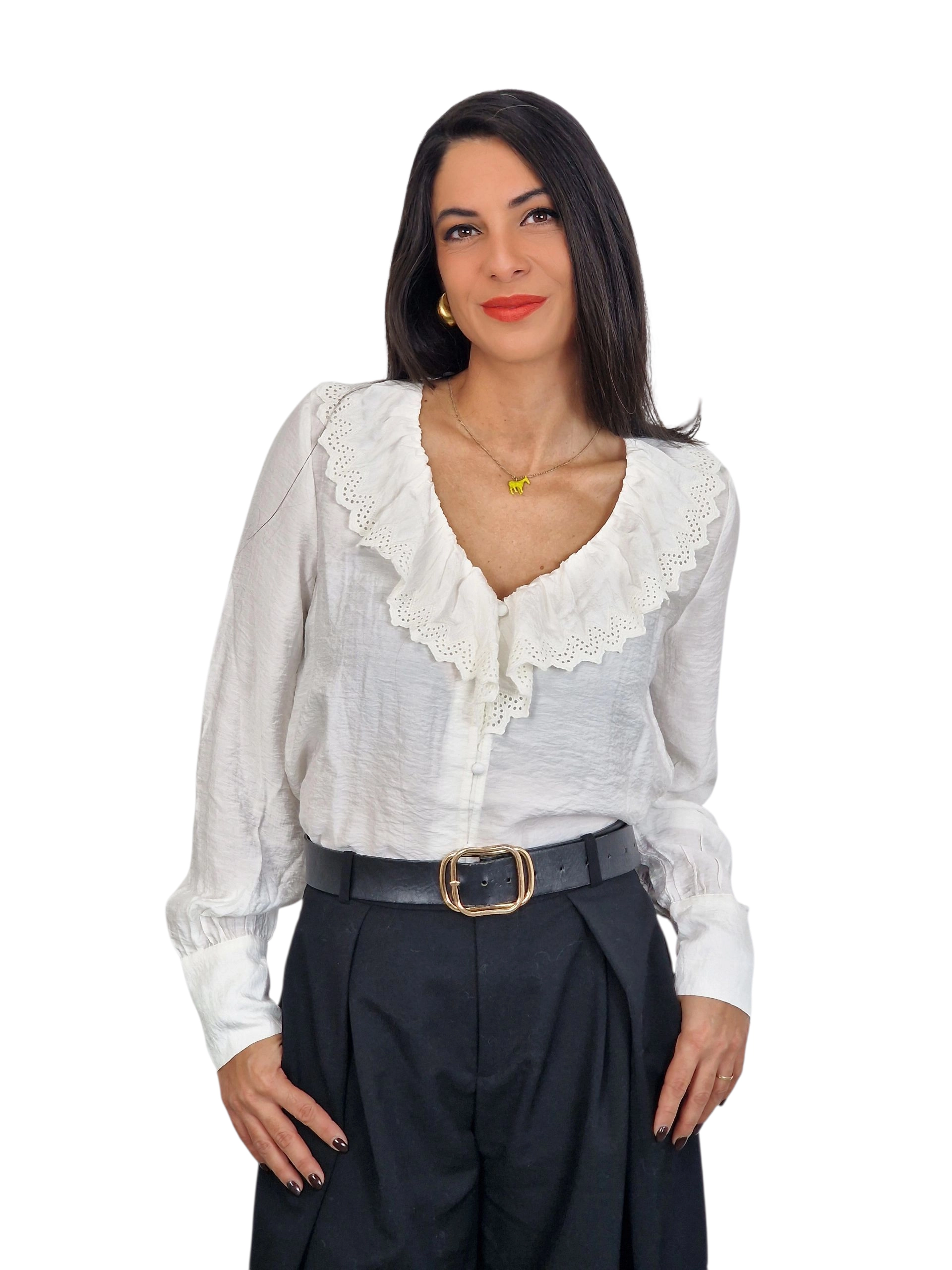 BLUSA CUELLO BEBE CALADO