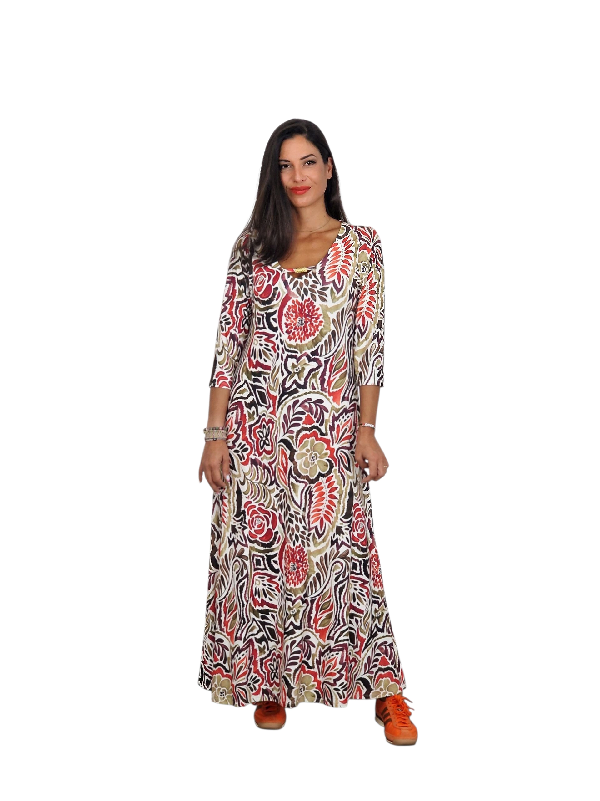 VESTIDO MIDI FLOREADO