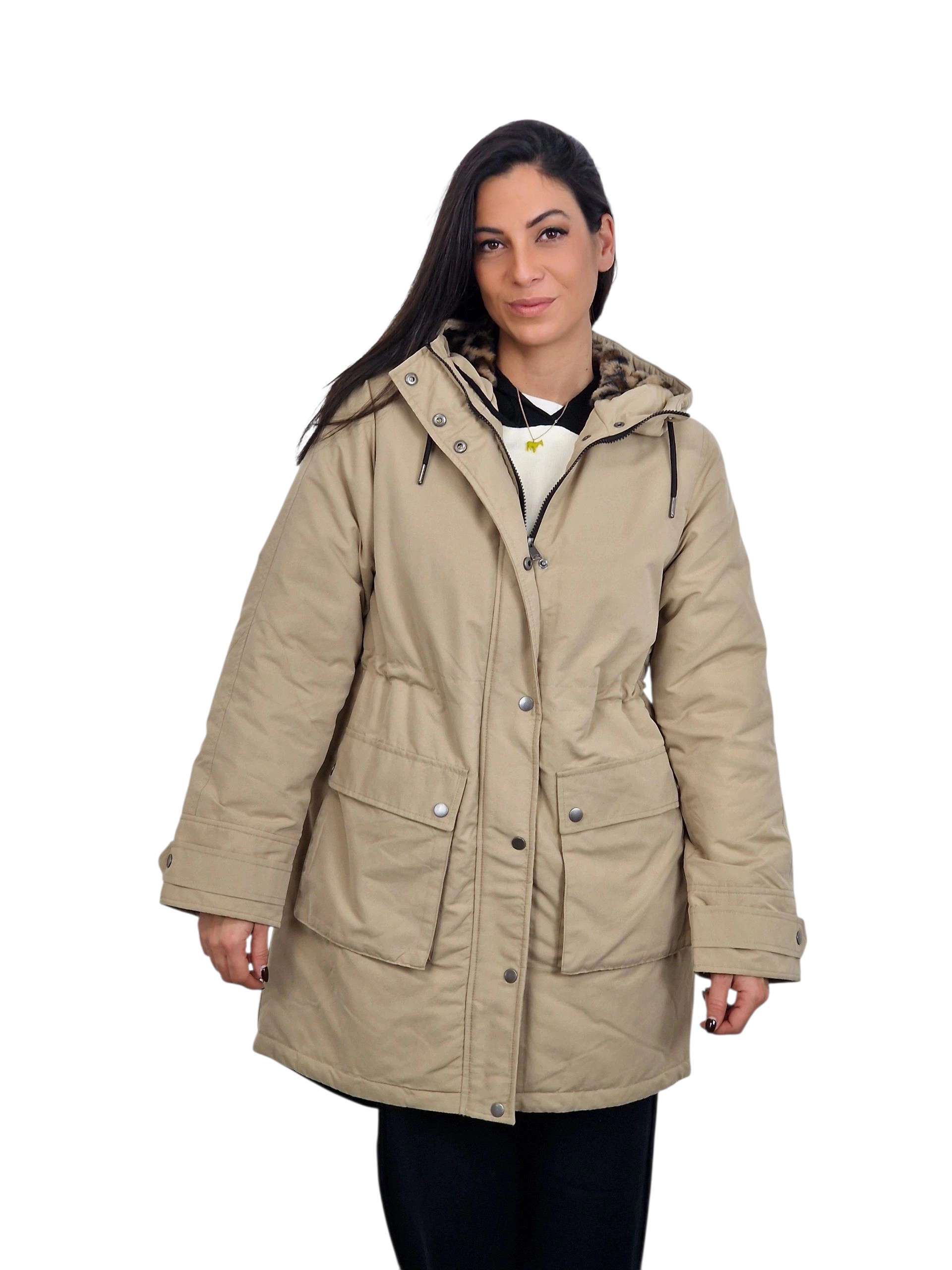 PARKA CAPUCHA ANIMAL PRINT