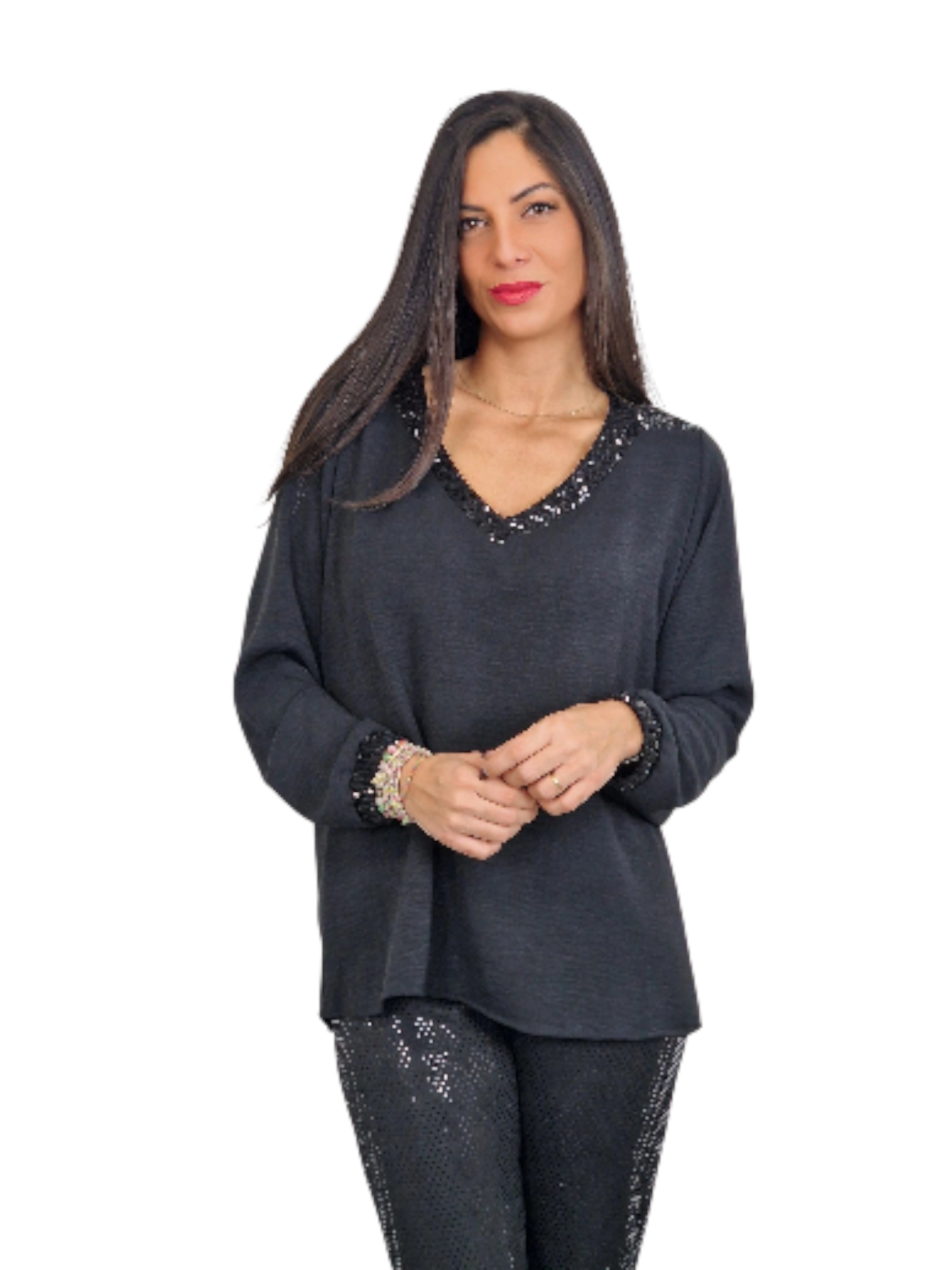 BLUSA DETALLES LENTEJUELAS