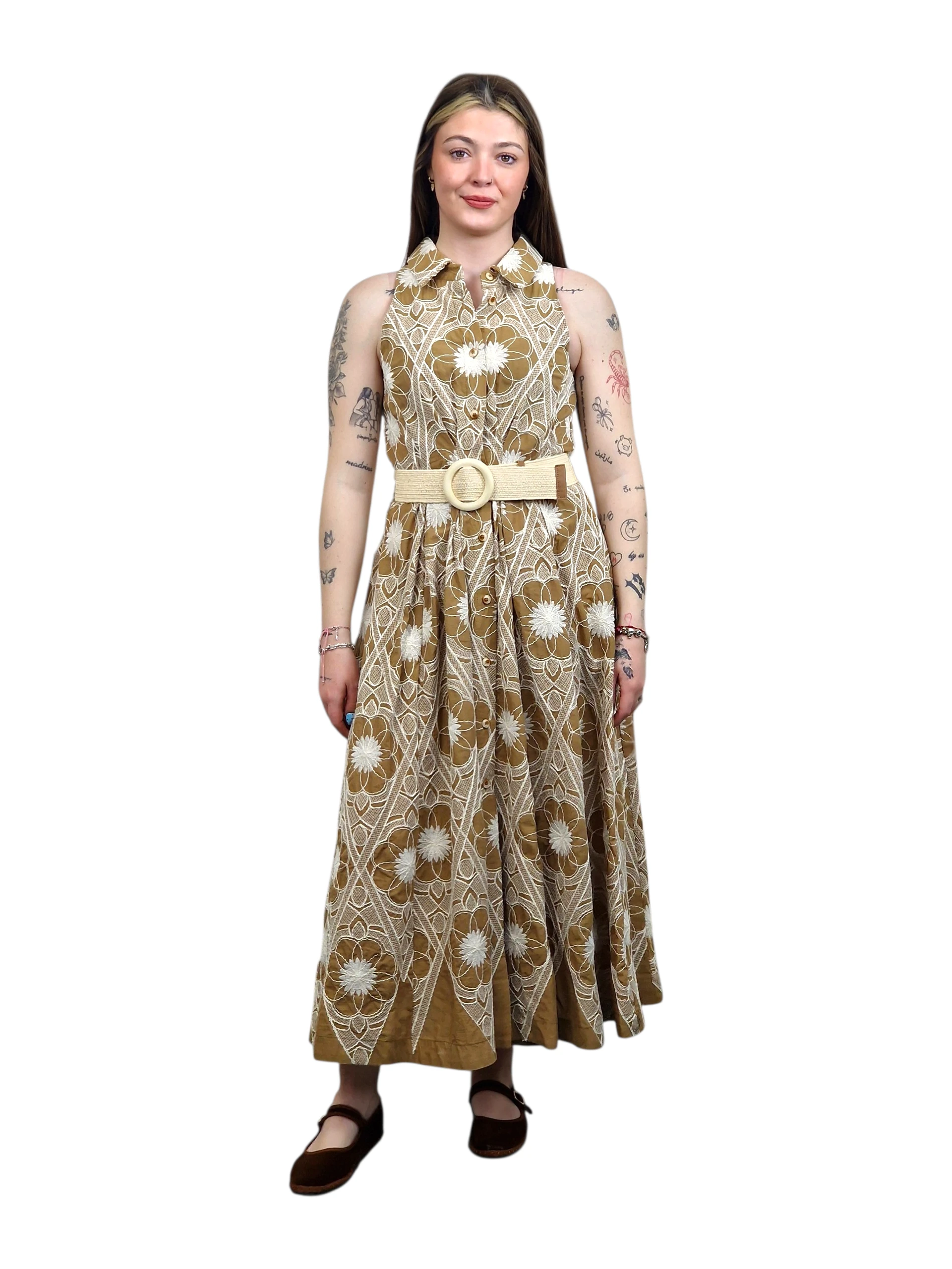 VESTIDO BORDADO CAMISERO