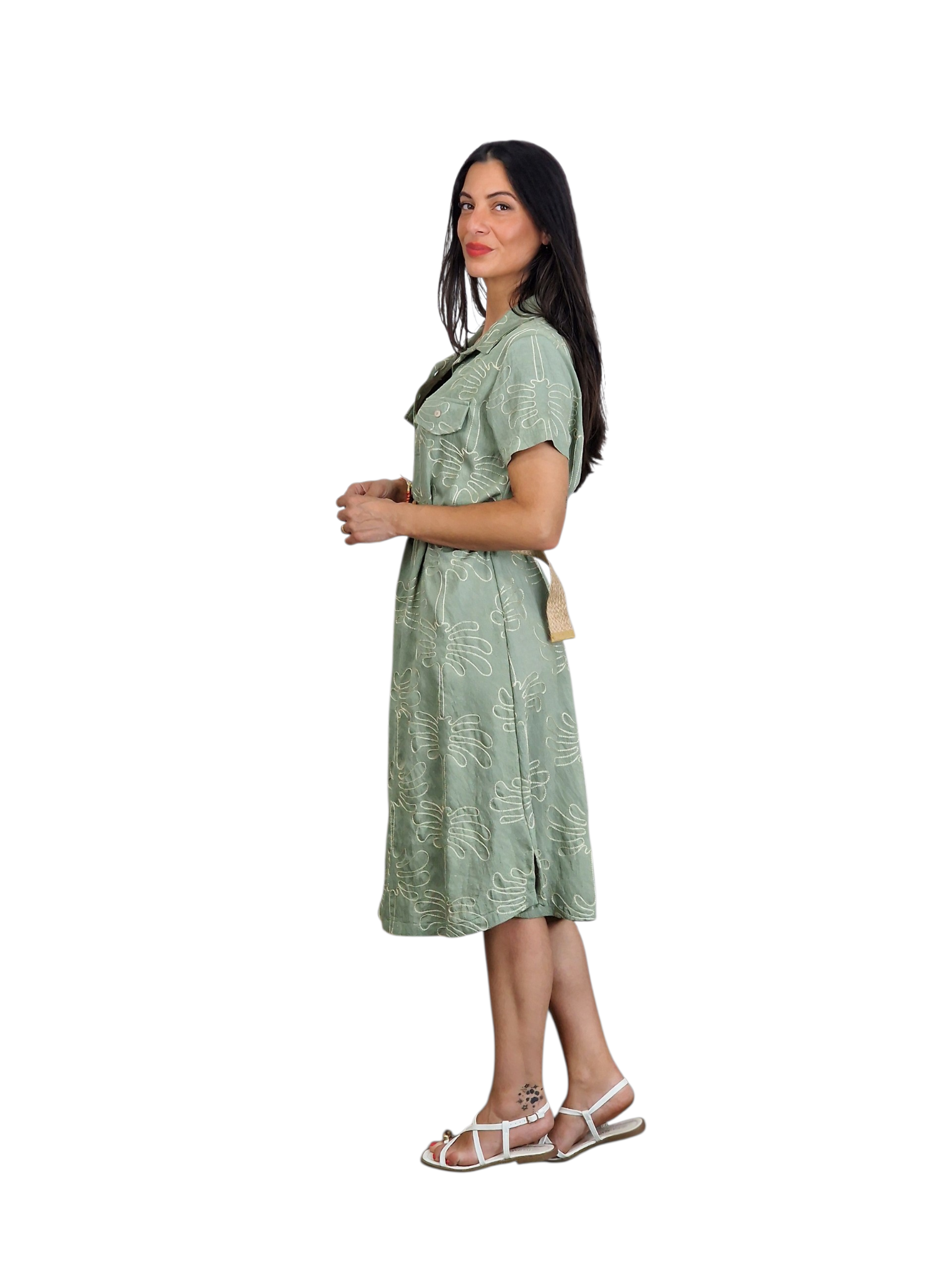 VESTIDO CINTO RAFIA - Imagen 5