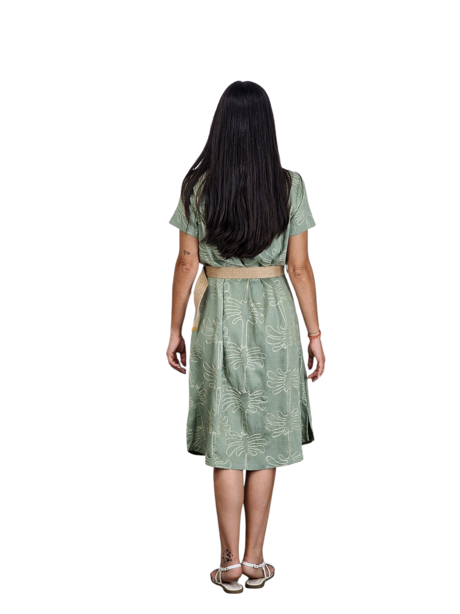 VESTIDO CINTO RAFIA - Imagen 6